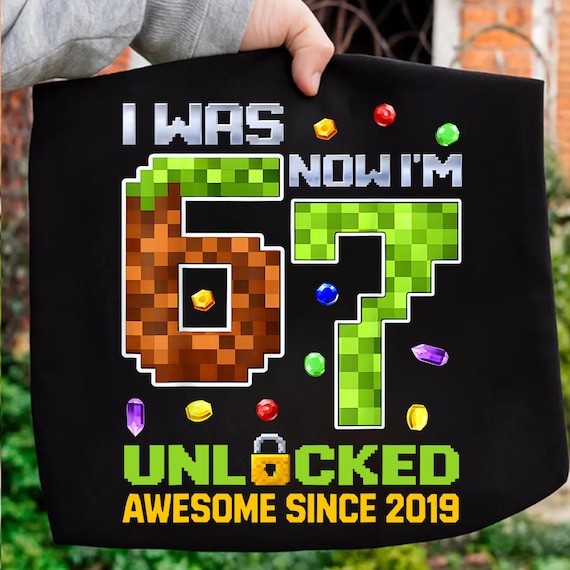 I Was 6 Now I'm 7 Gamer Boys Six Seven Meme Game Kids Png, Gamer Birthday Png, It's My Birthday Png,Funny 6 7 Gamer, 67 Png,7th Birthday Boy