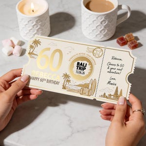 Personalized Scratch Off Card – 30th, 40th, 50th, 60th Birthday Surprise Voucher, Gold Foil Gift for Her/Him