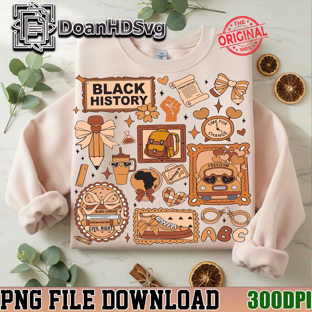 Black History Month PNG, African American Sublimation Design (digital ...