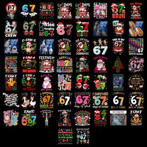 55+ Six Seven Meme Bundle PNG, Grinc Thanksgiving 67 Png, Funny 67 Christmas Mean Guy Png, 67 Days Of School, Viral Sayings, Birthday Humor
