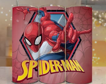 Pack Of 2 Spiderman Tumbler Wrap: 20oz Skinny Tumbler Sublimation Design (Digital Download)