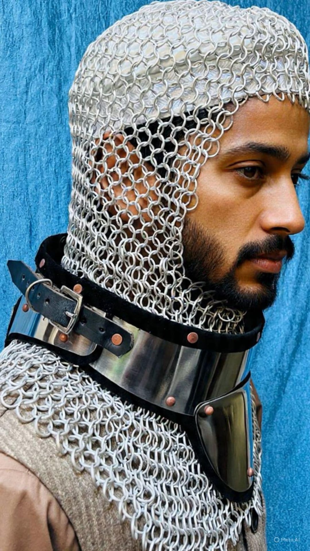 Chainmail Coif With Steel Neck Guard | Medieval Armor Hood - Etsy
