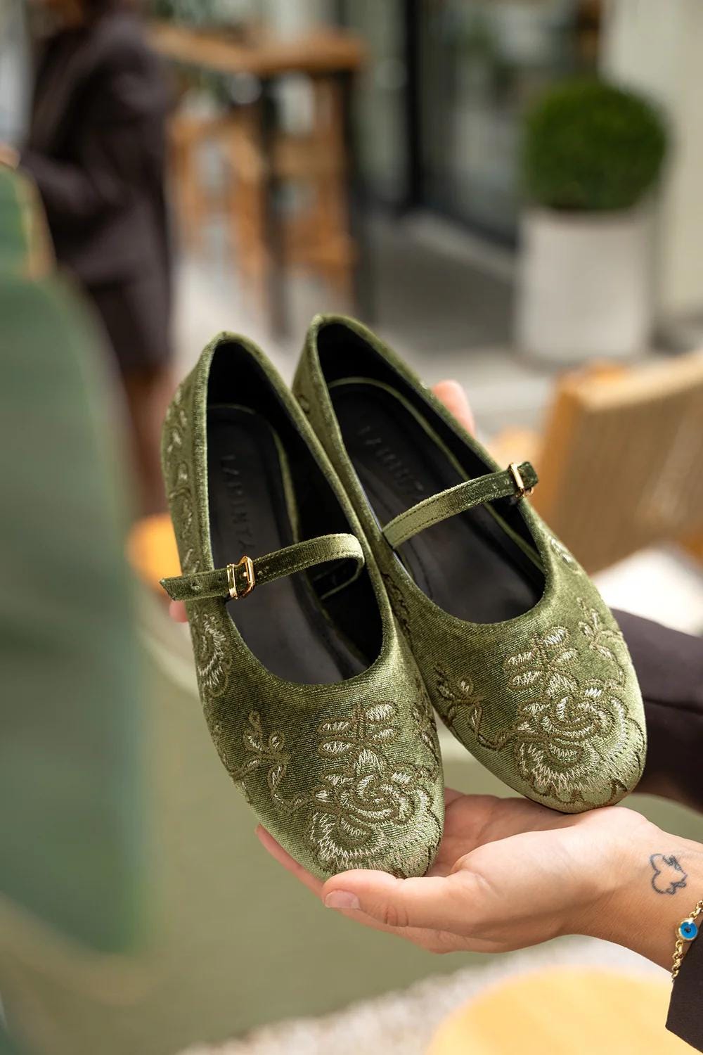 green flat dress shoes Thea Velvet Light Green – Velvet Flats for women by Age of Innocence, 37 - Age of Innocence main image 1