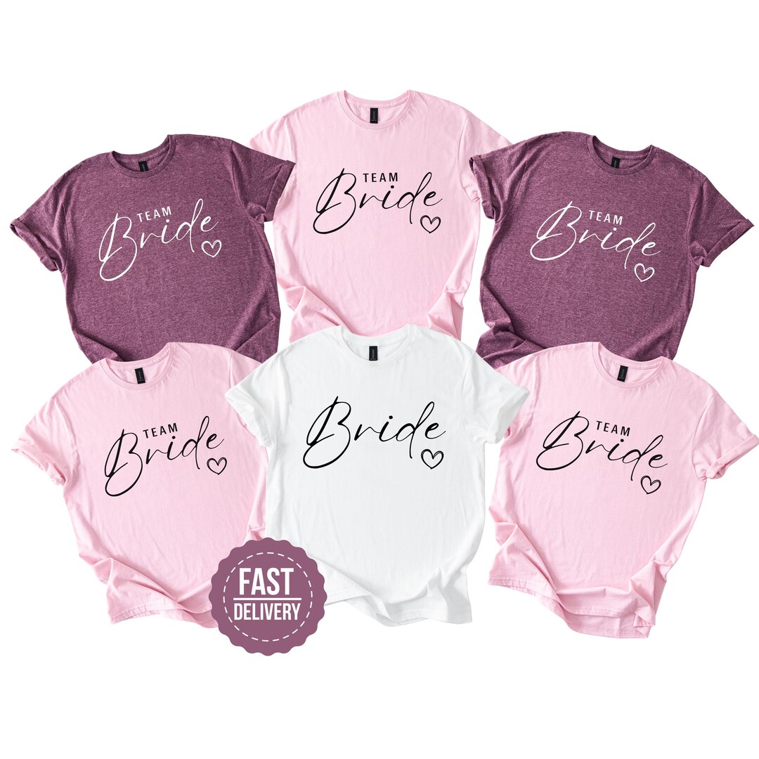 Team Bride Shirts, Bride Shirt, Bachelorette Party Shirts, Bridesmaid ...