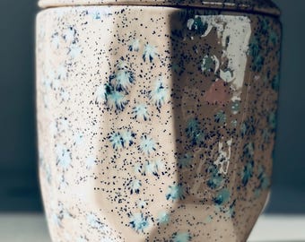 Hand-painted Ceramic Canister: Modern Multiple Colors (48 Ounces)