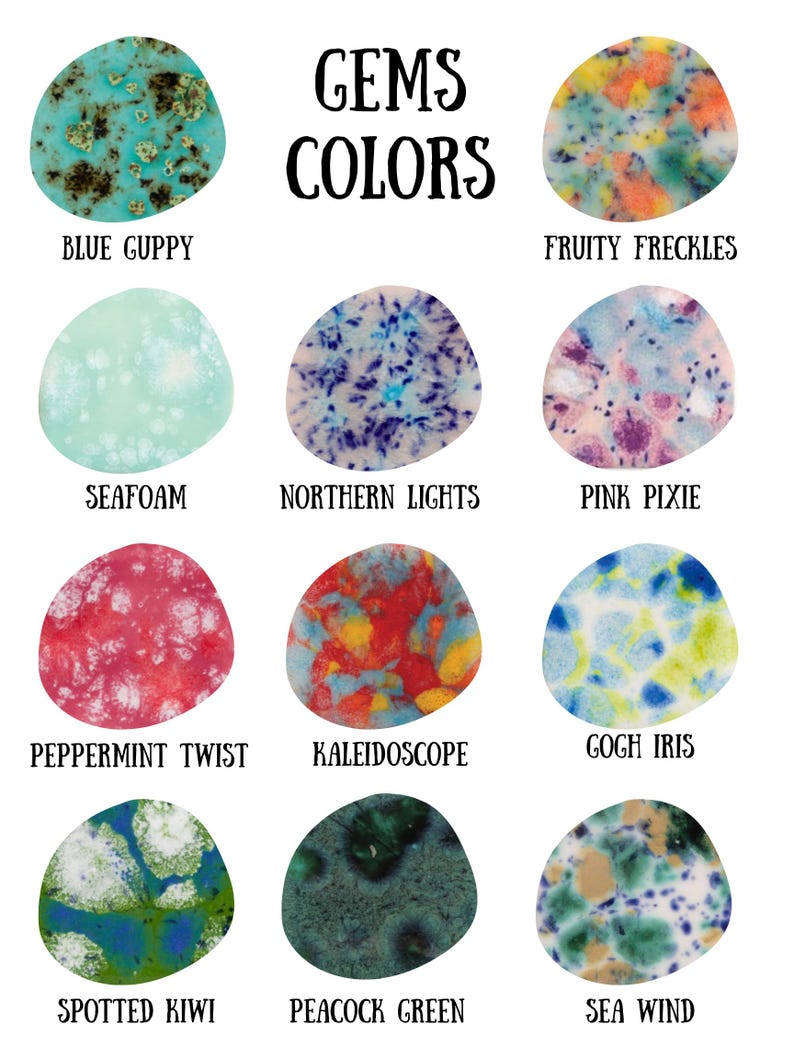Cookie Jar – Unique Kitchen Storage Container Gems Color Options