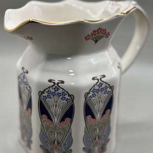 Liberty of London Ianthe-mönster Fentonkanna, vintage 1987 Masons Ironstone Art Nouveau-gräddkanna 5,5 tum