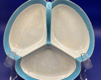RSドイツ製 ラインホルト・シュレーゲルミルヒ アンティーク磁器製仕切り付きサービングディッシュ