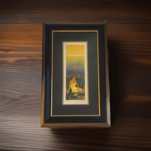 Limited Edition Signed & Numbered Lithograph by Emile Bellet titled "Repos champêtre"