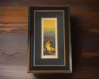 Limited Edition Signed & Numbered Lithograph by Emile Bellet titled "Repos champêtre"