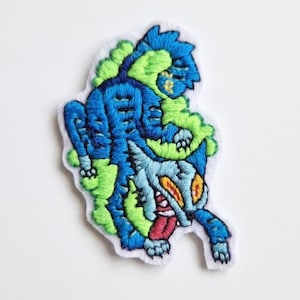 UNIQUE patch "Blue crazy Tiger"