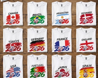 Country Soccer Shirt, Personalized World Cup 2026 Tee, Any Country Football Fan Gift, International Football Shirt, World Cup Fan Gift