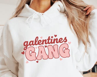 Sudadera de San Valentín para chicas, diseño de corazón de amigos, cuello redondo unisex
