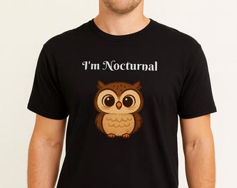 Nocturnal Owl T-Shirt | Night Owl Graphic Tee