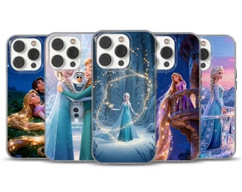 Funda de Princesa Frozen para iPhone y Samsung – Funda mágica invernal de Elsa – Regalo Disney de la Reina de las Nieves para niñas Google Pixel