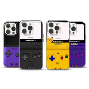 Retro Handheld Console Phone Case for iPhone & Samsung – 90s Transparent Gamer Aesthetic Cover – Vintage Tech Gift