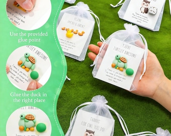 100 Geschenke zur Wertschätzung von Mitarbeitern, Taschentoken für Tierwortspiele mit Ermutigungskarten, Abschiedsgeschenke für Mitarbeiter im Büro