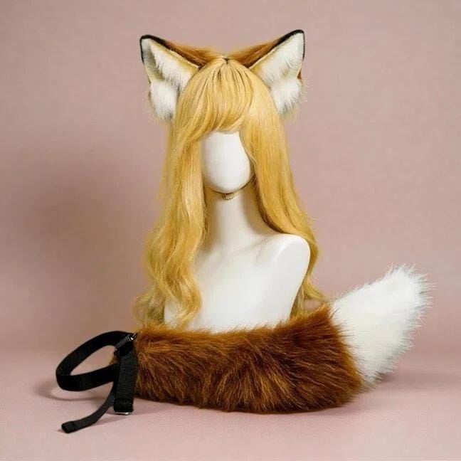 Furry Animal Ears Headband Plush Cosplay Headpiece for Adults Fun Gift Amazon.com: Kidukso Cute Furry Animal Folded Ear Plush  main image 3