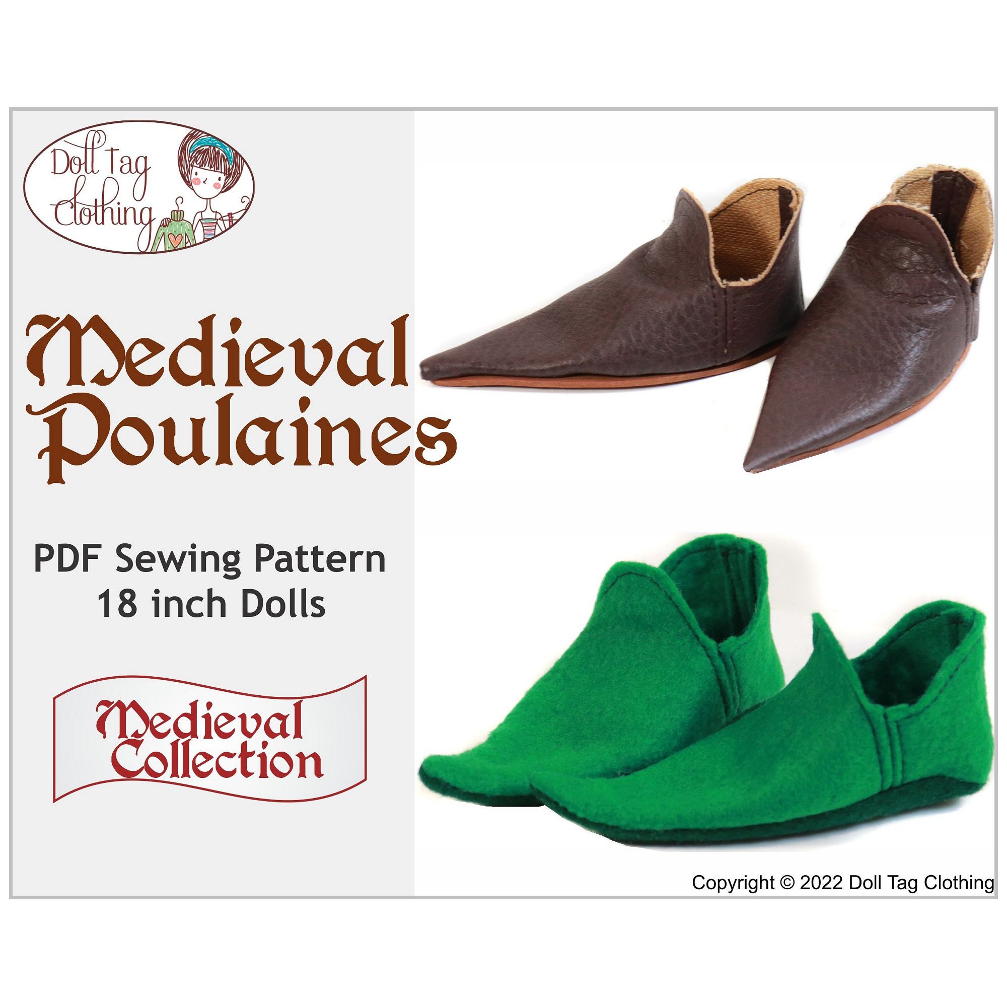 Chaussures medievales poulaines pour garcon Patron de couture PDF pour poupees fille et garcon de 18 pouces Etsy France