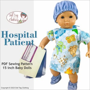 Hospital Patient | PDF Sewing Pattern for 15 inch Baby Dolls