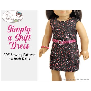 Simply a Shift Dress | PDF Sewing Pattern for 18 inch Girl Dolls