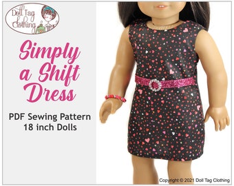 Simply a Shift Dress | PDF Sewing Pattern for 18 inch Girl Dolls