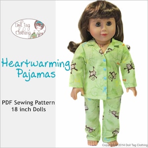 Heartwarming Pajamas | Winter and Summer | PDF Sewing Pattern for 18 inch Girl and Boy Dolls