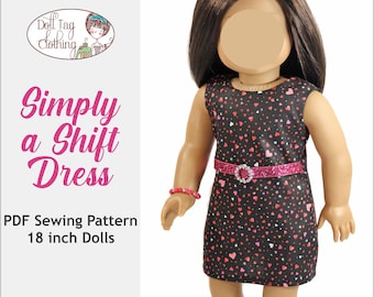 Simply a Shift Dress | PDF Sewing Pattern for 18 inch Girl Dolls