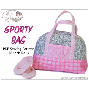 Sporty Tog Bag for Gear and Equipment | PDF Sewing Pattern for 18 inch Girl and Boy Dolls