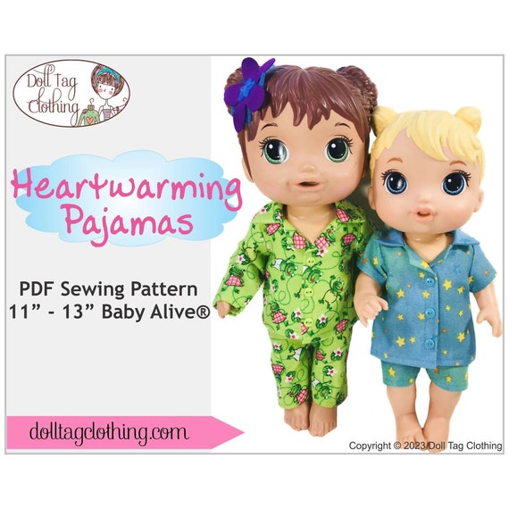 Doll Tag Clothing Heartwarming Pajamas for 12 Fashion Dolls