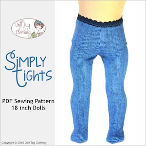 Simply Tights Stockings | PDF Sewing Pattern for 18 inch Girl Dolls