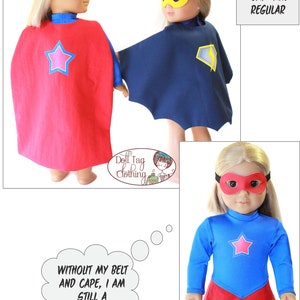 Superhero Costume | PDF Sewing Pattern for 18 Inch Girl and Boy Dolls ...