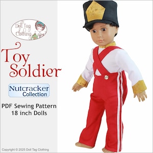 Toy Soldier Costume | Nutcracker Collection | PDF Sewing Pattern for 18 inch Boy and Girl Dolls