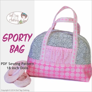 Sportliche Tog Bag für Sport Gang und Ausrüstung | PDF Schnittmuster für eine 45 cm grosse Mädchen und Jungen Puppen