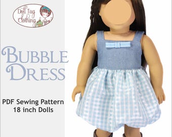 Bubble Strappy Dress | PDF Sewing Pattern for 18 inch Girl Dolls