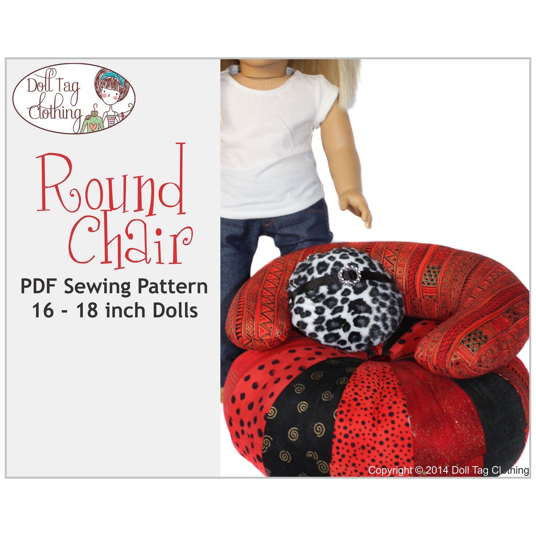 Round Chair Pattern for 16 to 19 Inch Dolls Furniture Sofa PDF Sewing ...