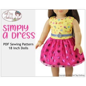 Simply a Dress | PDF Sewing Pattern for 18 inch Girl Dolls