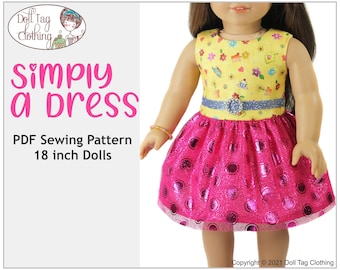 Simply a Dress | PDF Sewing Pattern for 18 inch Girl Dolls