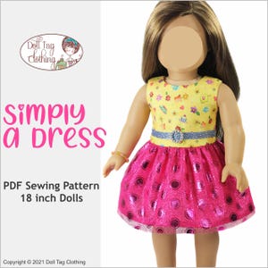 Simply a Dress | PDF Sewing Pattern for 18 inch Girl Dolls