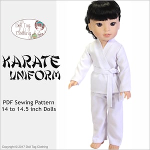 Karate Uniform | PDF Sewing Pattern for 14 and 14.5 inch Dolls