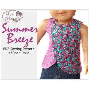 Summer Breeze Top | PDF Sewing Pattern for 18 inch Girl Dolls