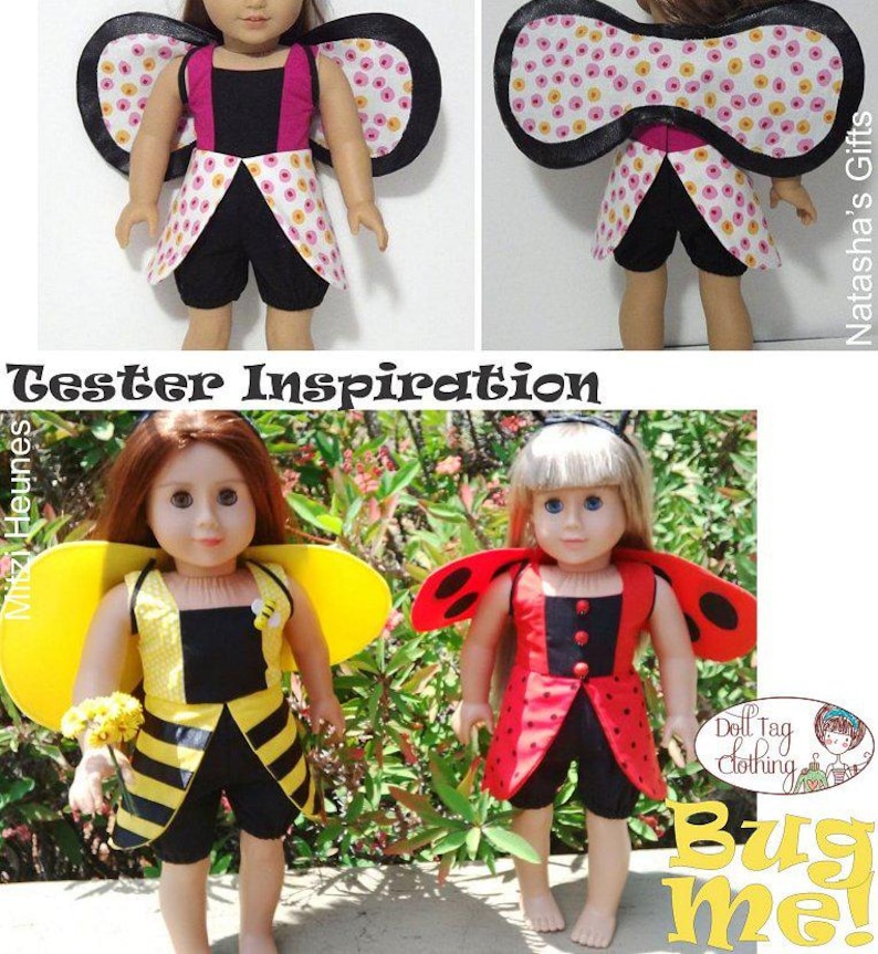 Ladybug Pattern Single Bug Me Bee & Ladybug Fantasy Costume | PDF Sewing Pattern for 18 Inch ...