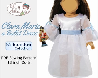 Clara Marie Nutcracker Ballet Dress | PDF Sewing Pattern for 18 inch Girl Dolls