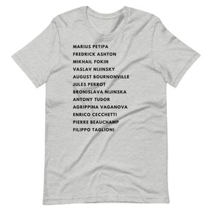 Ballet Tee, Dance Teacher Shirt, Ballet Greats, Barre, Balanchine, Instructor, Dance Major Gift