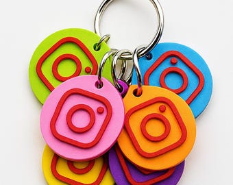 NFC Instagram 3D printed keychain tag