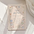 Time for Tea Bridal Shower Invitation, Tea Party Invite, Wildflower Floral Garden High Tea Editable Canva Template (Digital Download) product logo