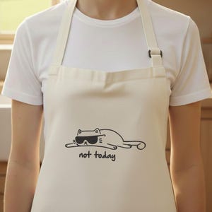 Funny Cat Embroidery Design, Not Today Cat Machine Embroidery File, Sarcastic Humor PES DST File image 9