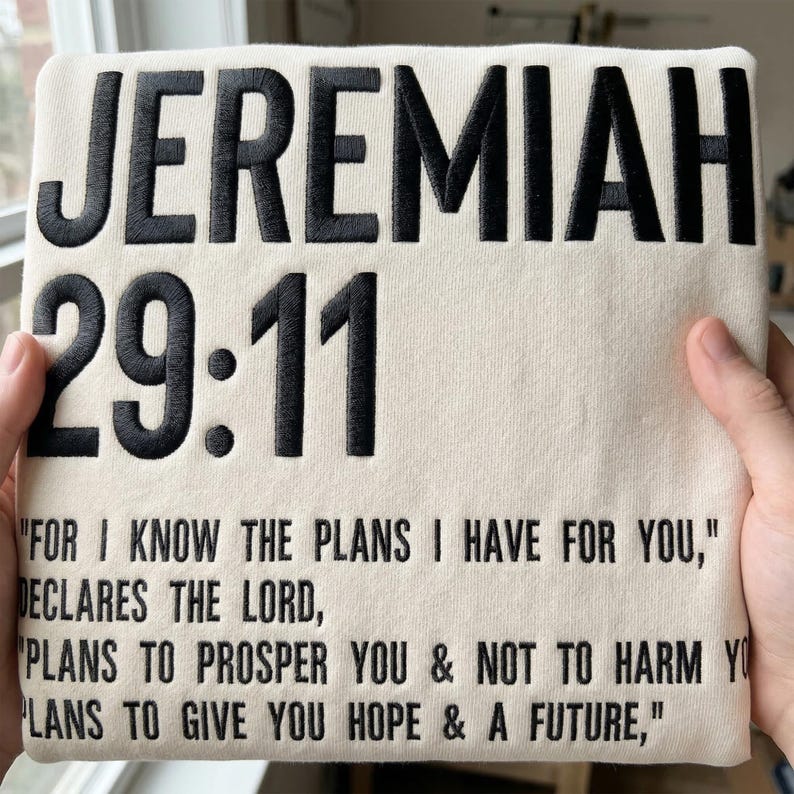 Jeremiah 29 11 Embroidery Design, Bible Verse Machine Embroidery File ...