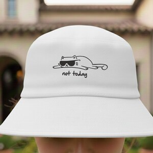 Funny Cat Embroidery Design, Not Today Cat Machine Embroidery File, Sarcastic Humor PES DST File image 8