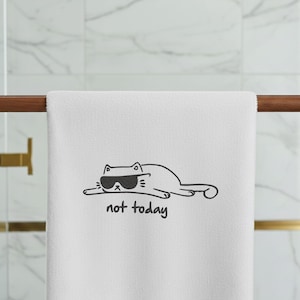 Funny Cat Embroidery Design, Not Today Cat Machine Embroidery File, Sarcastic Humor PES DST File image 10